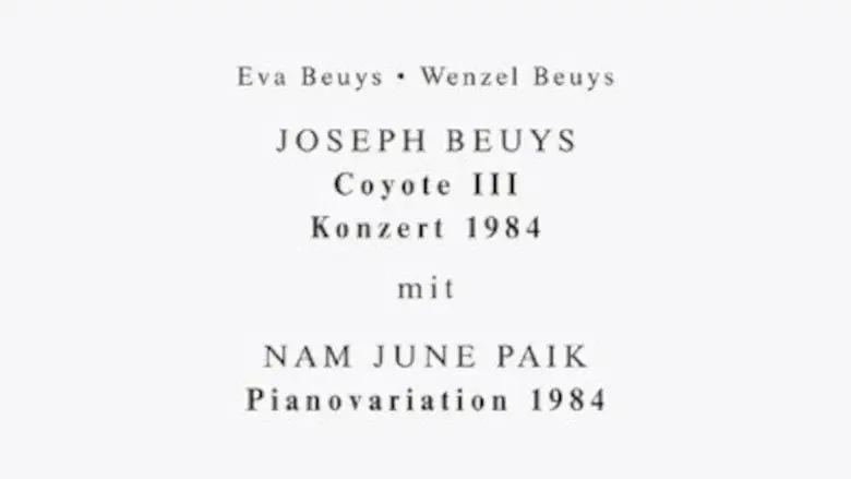 Joseph Beuys - Coyote III (2008)