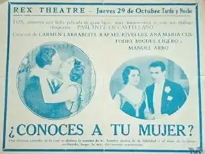 ¿Conoces A Tu Mujer? (1931)