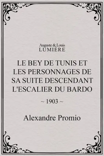 Le Bey De Tunis Et Les Personnages De Sa Suite Descendant L'escalier Du Bardo (1903)