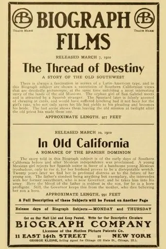 The Thread Of Destiny (1910)