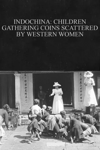 Indochina: Children Gathering Coins Scattered by Western Women (1899)