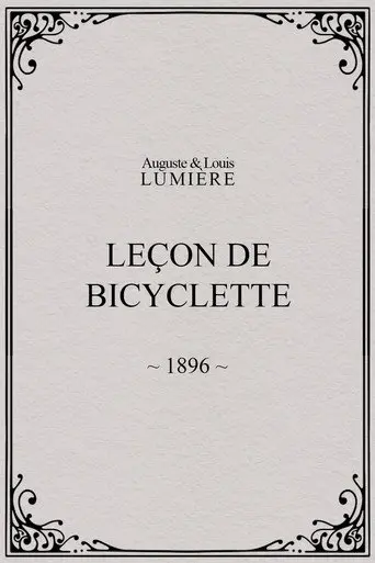Leçon de bicyclette (1896)