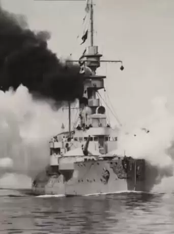 Battleship 'Odin' With All Her Guns In Action (1900)